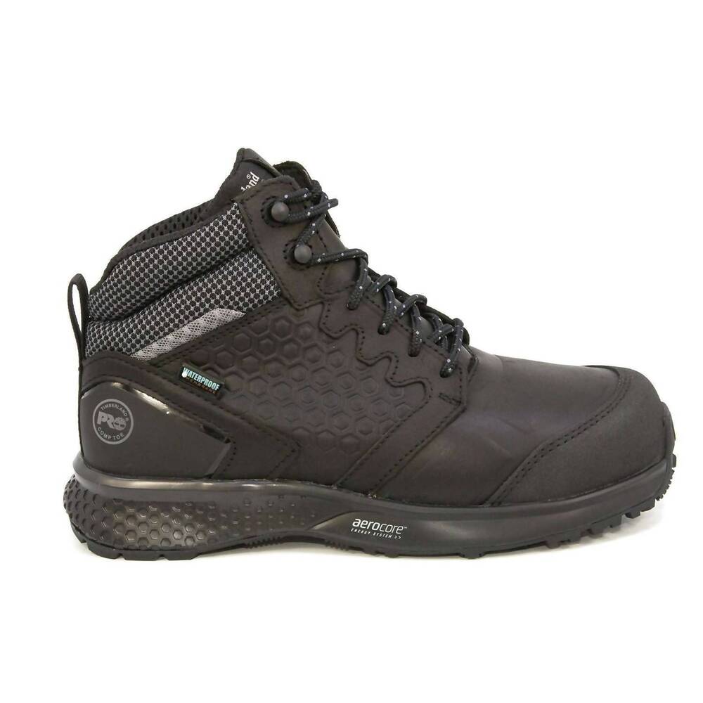 NEW TIMBERLAND women's reaxion mid composite safety toe boots in black